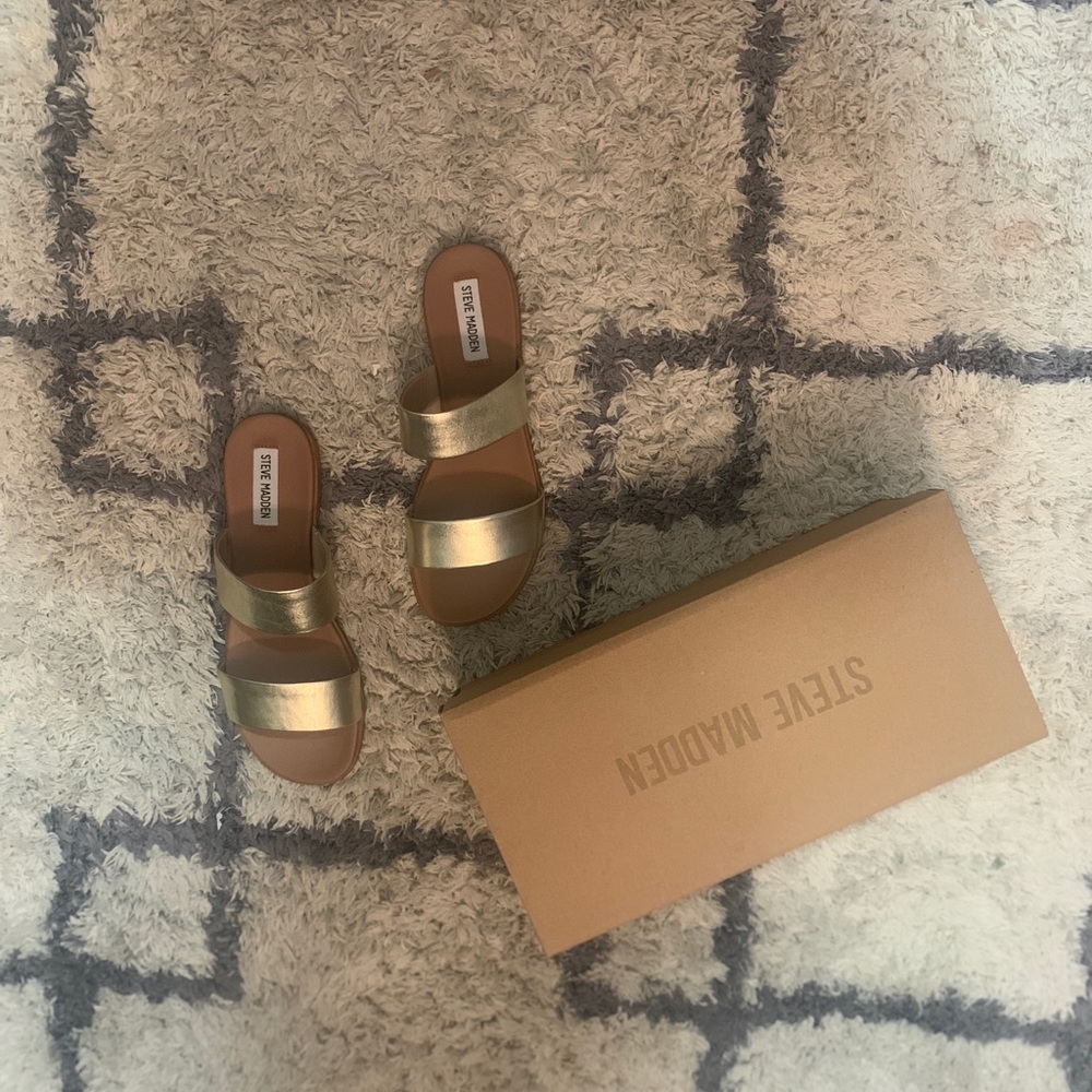 Gold Steve Madden Sandals